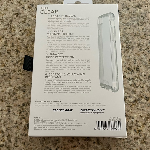 Clear high-impact case for iPhone SE first gen. New in box. - Picture 3 of 3